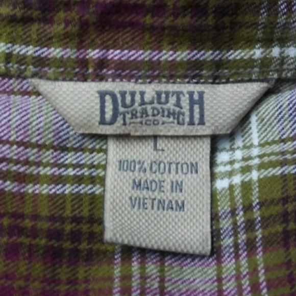 DULUTH TRADING Large Flannel Button Down Shirts - Picture 6 of 6